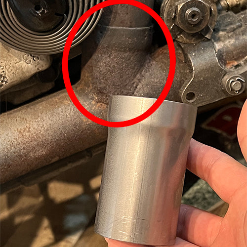 EXH short Joint  pipe for 45mm pipes