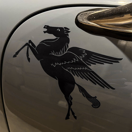 FLAT6HOLIC Racing Pegasus Cut Decal  BLACK
